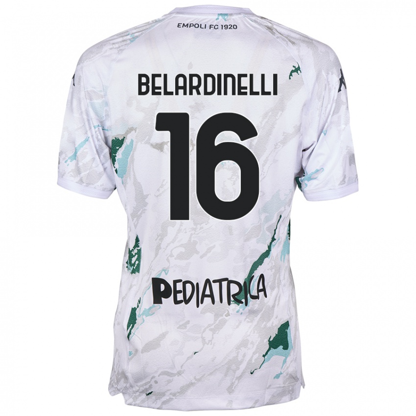 Dames Luca Belardinelli #16 Grijs Uitshirt Uittenue 2024/25 T-Shirt