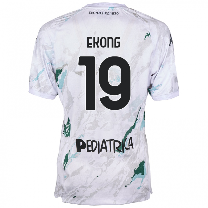 Dames Emmanuel Ekong #19 Grijs Uitshirt Uittenue 2024/25 T-Shirt