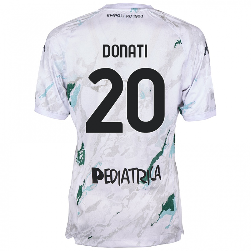 Dames Francesco Donati #20 Grijs Uitshirt Uittenue 2024/25 T-Shirt