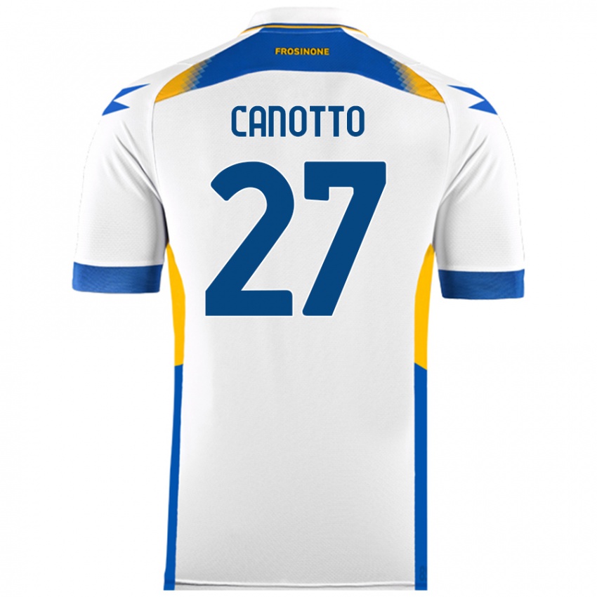 Dames Luigi Canotto #27 Wit Uitshirt Uittenue 2024/25 T-Shirt