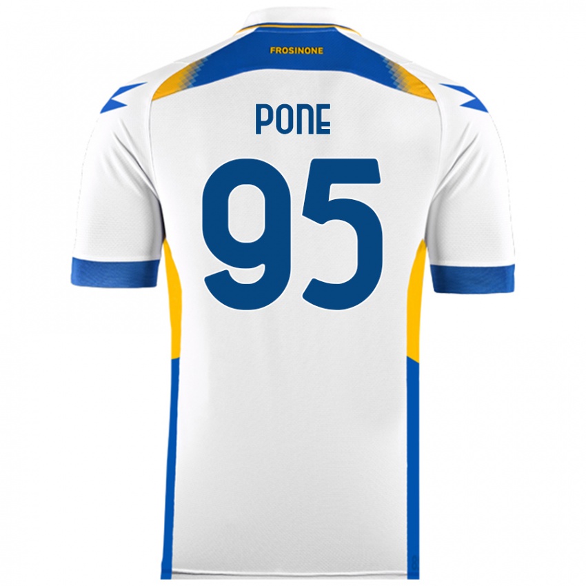 Dames Cristian Pone #95 Wit Uitshirt Uittenue 2024/25 T-Shirt