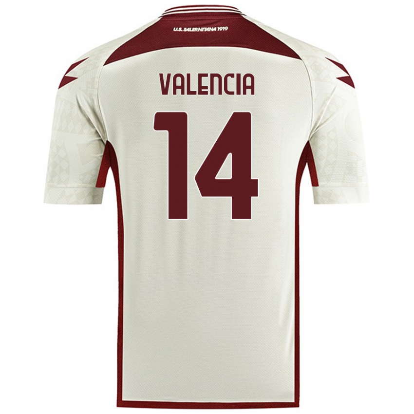 Dames Diego Valencia #14 Crèmekleur Uitshirt Uittenue 2024/25 T-Shirt