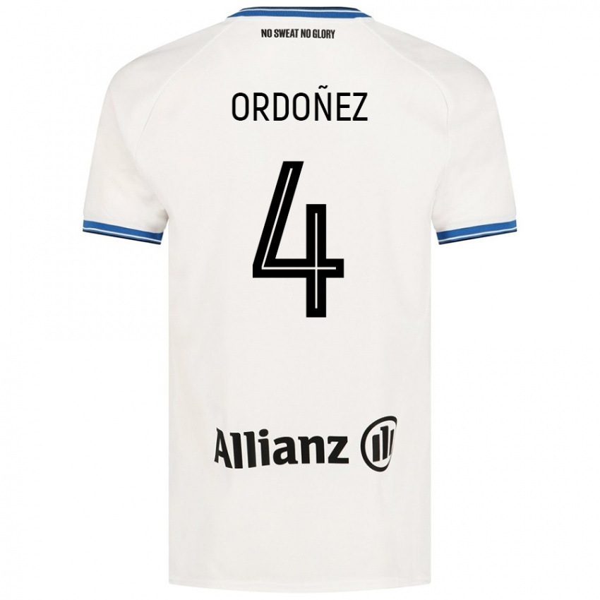 Dames Joel Ordóñez #4 Wit Uitshirt Uittenue 2024/25 T-Shirt