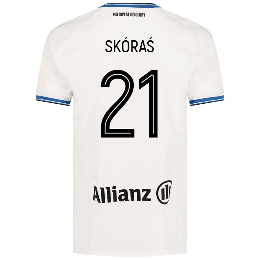 Dames Michal Skoras #21 Wit Uitshirt Uittenue 2024/25 T-Shirt