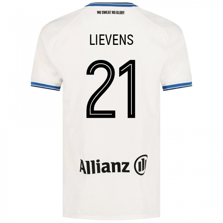 Dames Caitlin Lievens #21 Wit Uitshirt Uittenue 2024/25 T-Shirt