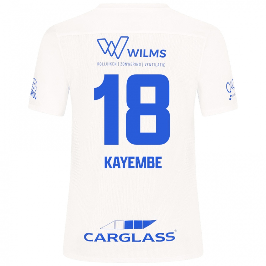 Dames Joris Kayembe #18 Wit Uitshirt Uittenue 2024/25 T-Shirt