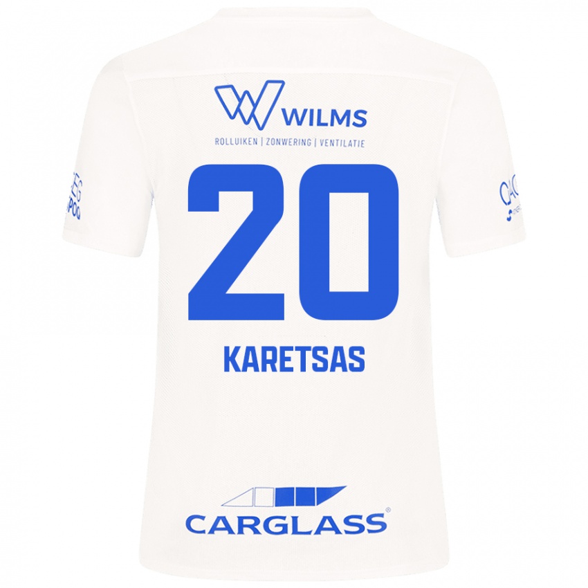 Dames Konstantinos Karetsas #20 Wit Uitshirt Uittenue 2024/25 T-Shirt