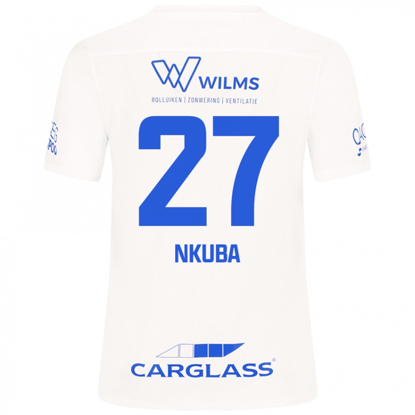 Dames Ken Nkuba #27 Wit Uitshirt Uittenue 2024/25 T-Shirt