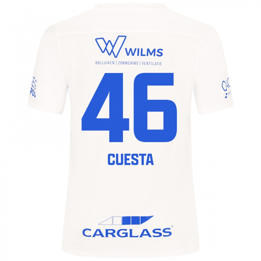 Dames Carlos Cuesta #46 Wit Uitshirt Uittenue 2024/25 T-Shirt