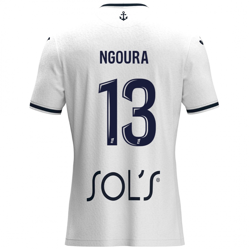 Dames Steve Ngoura #13 Wit Donkerblauw Uitshirt Uittenue 2024/25 T-Shirt