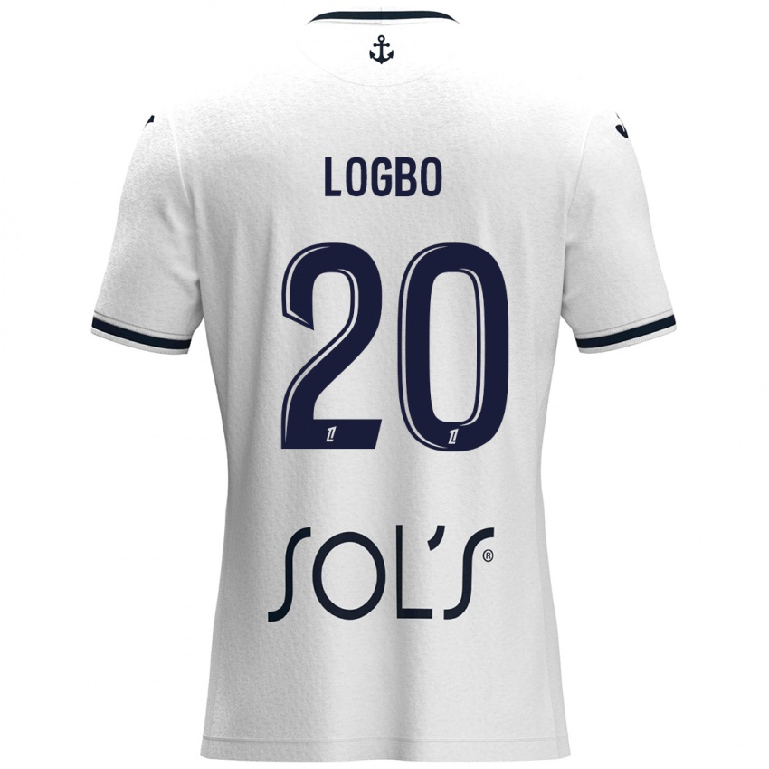 Dames Andy Logbo #20 Wit Donkerblauw Uitshirt Uittenue 2024/25 T-Shirt