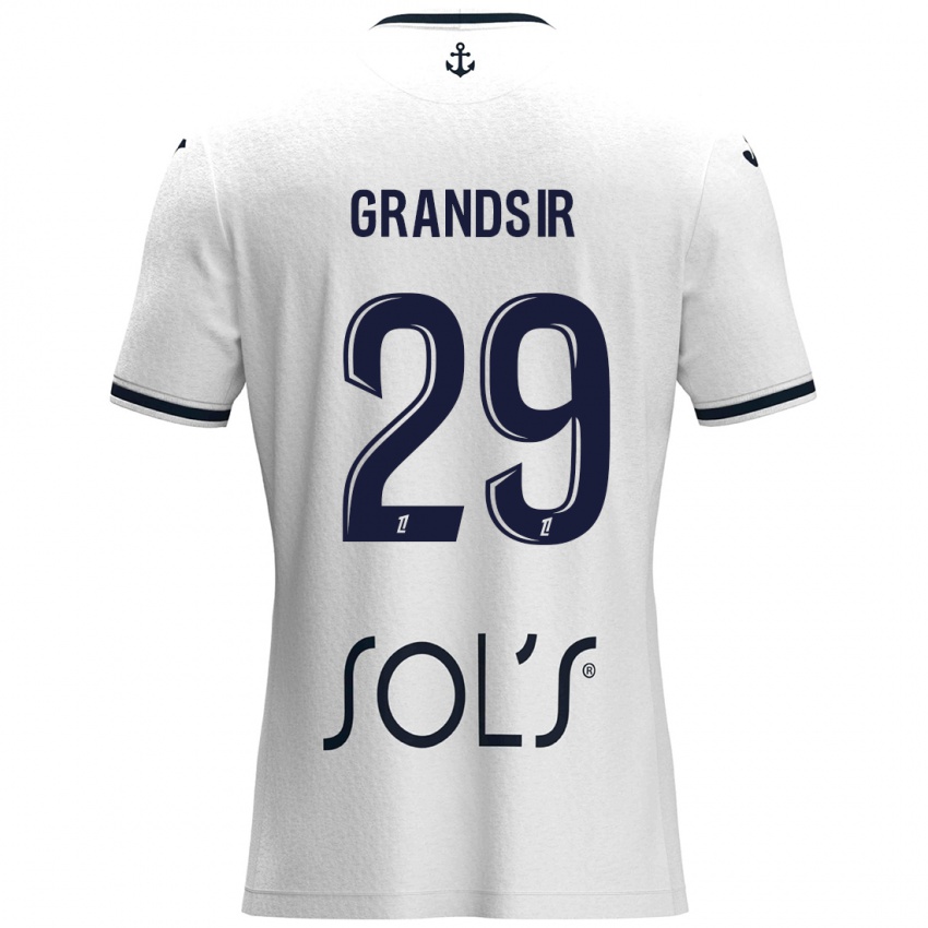 Dames Samuel Grandsir #29 Wit Donkerblauw Uitshirt Uittenue 2024/25 T-Shirt