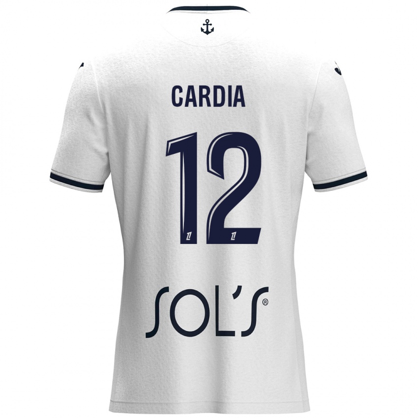 Dames Mickaëla Cardia #12 Wit Donkerblauw Uitshirt Uittenue 2024/25 T-Shirt