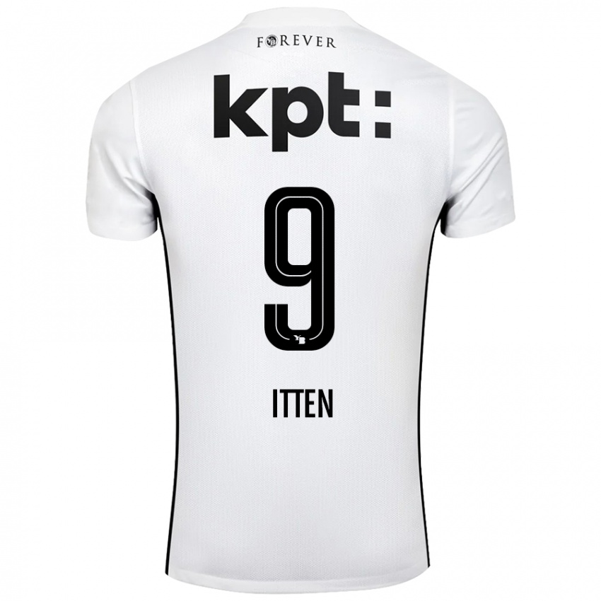 Dames Cedric Itten #9 Wit Zwart Uitshirt Uittenue 2024/25 T-Shirt