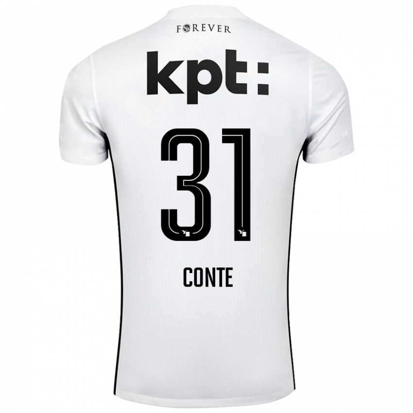 Dames Facinet Conte #31 Wit Zwart Uitshirt Uittenue 2024/25 T-Shirt