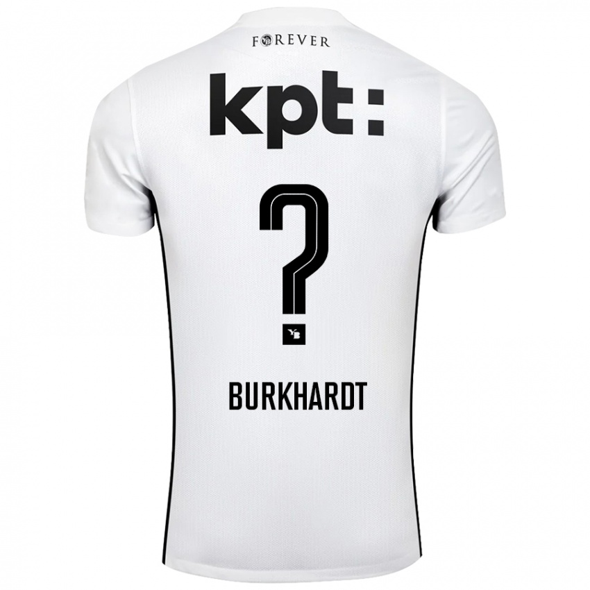 Dames Alessio Burkhardt #0 Wit Zwart Uitshirt Uittenue 2024/25 T-Shirt