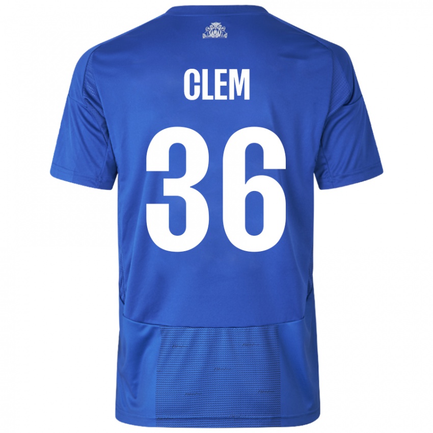 Dames William Clem #36 Wit Blauw Uitshirt Uittenue 2024/25 T-Shirt