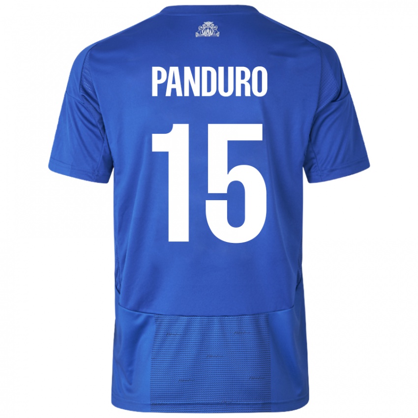 Dames Tristan Panduro #15 Wit Blauw Uitshirt Uittenue 2024/25 T-Shirt