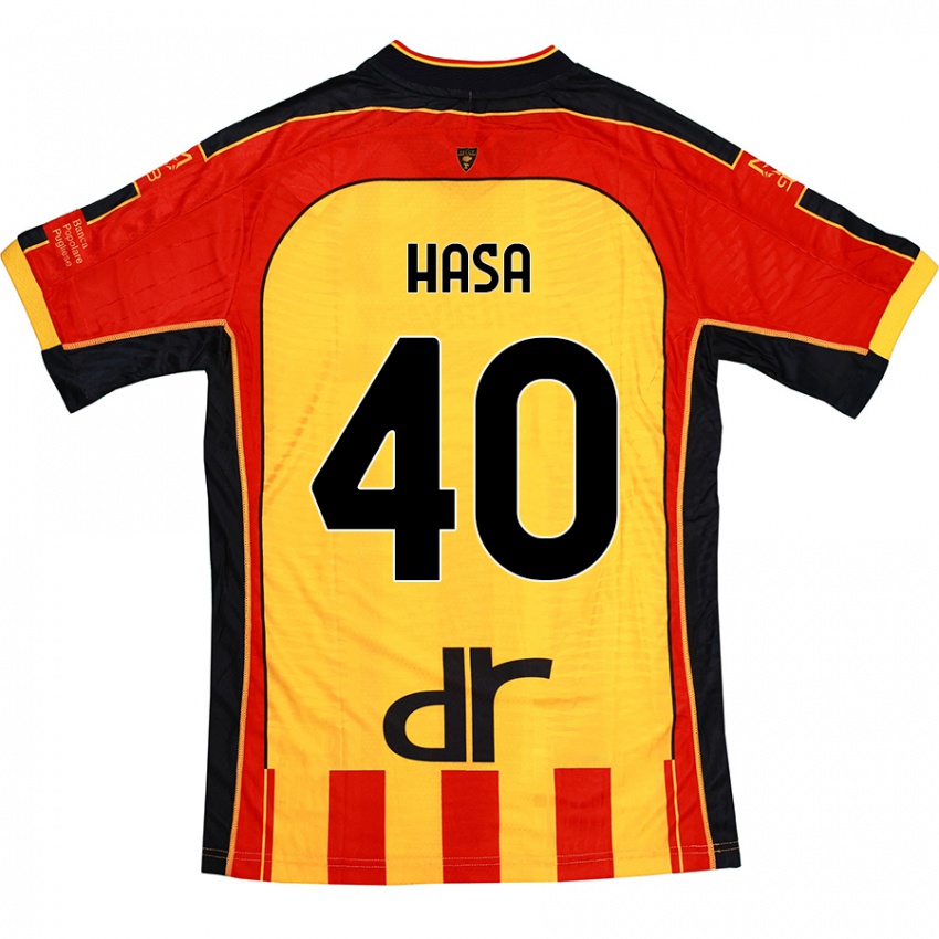 Kinderen Luis Hasa #40 Geel Rood Thuisshirt Thuistenue 2024/25 T-Shirt