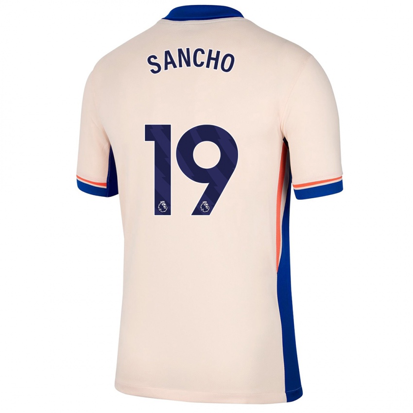 Kinderen Jadon Sancho #19 Lichtbeige Uitshirt Uittenue 2024/25 T-Shirt