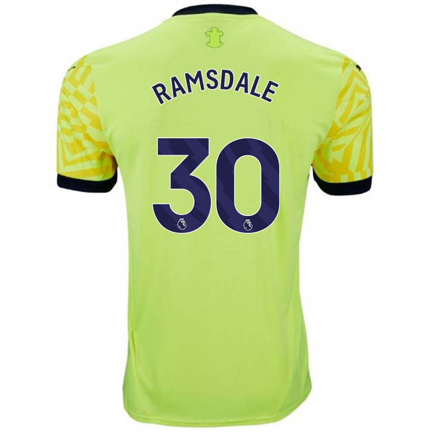 Kinderen Aaron Ramsdale #30 Geel Uitshirt Uittenue 2024/25 T-Shirt