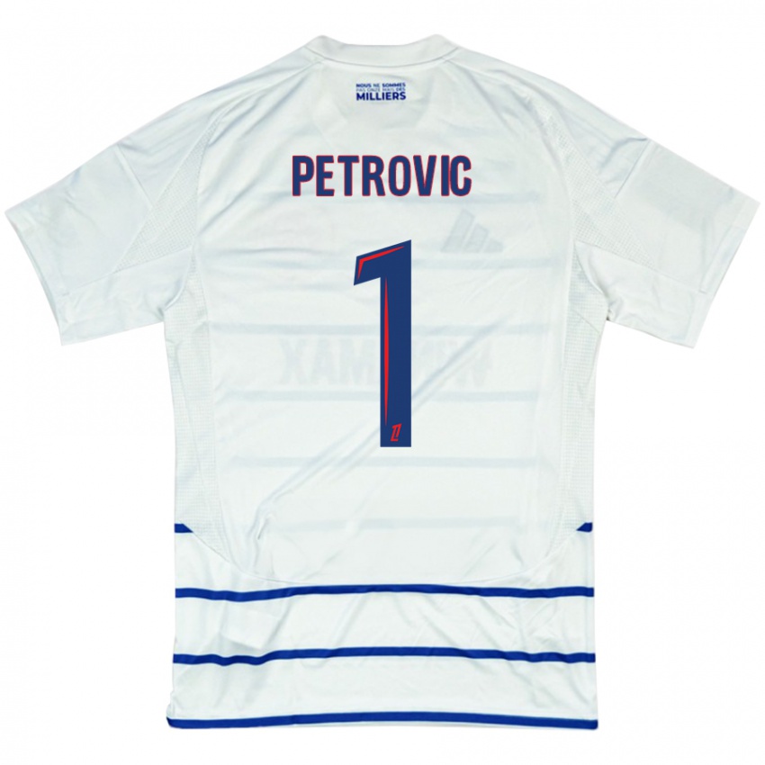 Kinderen Djordje Petrovic #1 Wit Blauw Uitshirt Uittenue 2024/25 T-Shirt