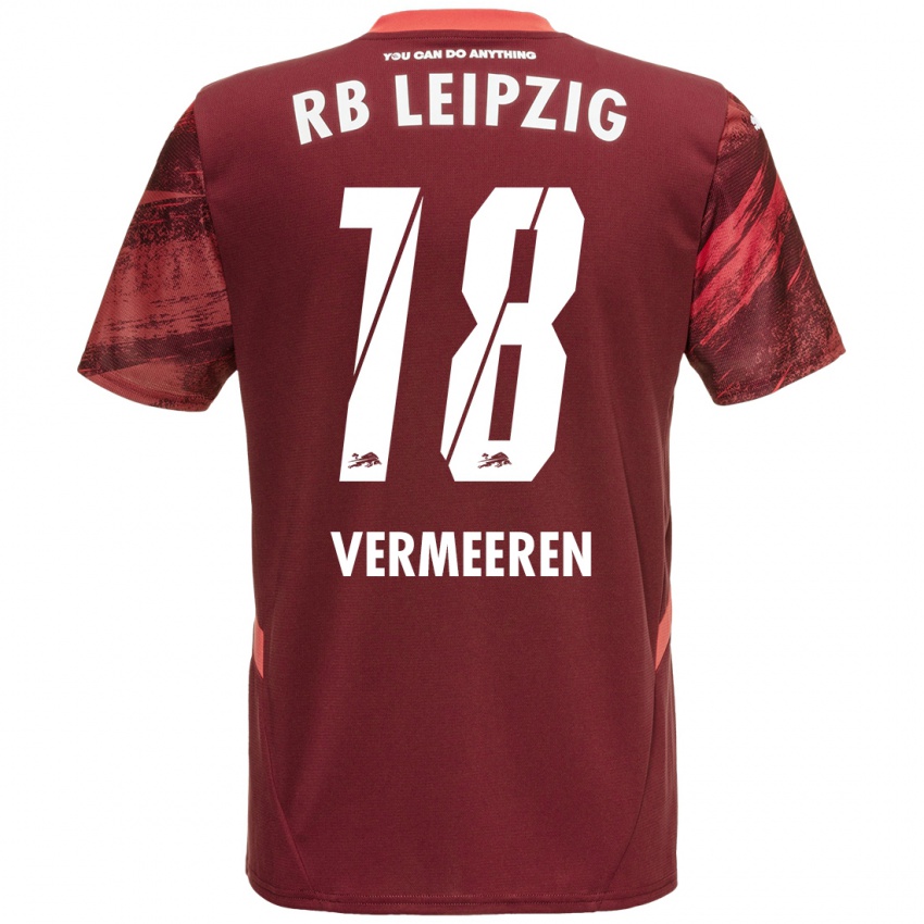 Kinderen Arthur Vermeeren #18 Bordeauxrood Uitshirt Uittenue 2024/25 T-Shirt