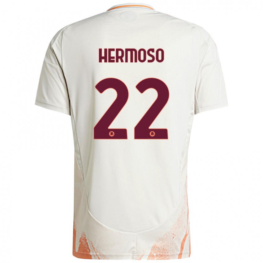 Kinderen Mario Hermoso #22 Crème Wit Oranje Uitshirt Uittenue 2024/25 T-Shirt