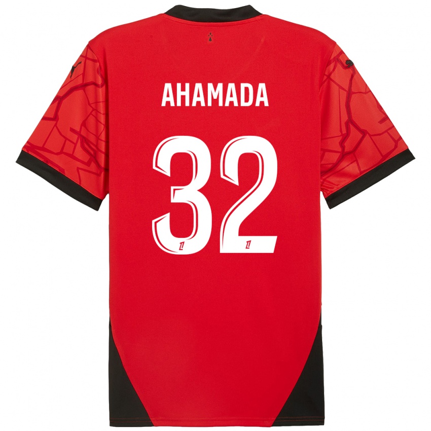 Kinderen Naouirou Ahamada #32 Rood Zwart Thuisshirt Thuistenue 2024/25 T-Shirt