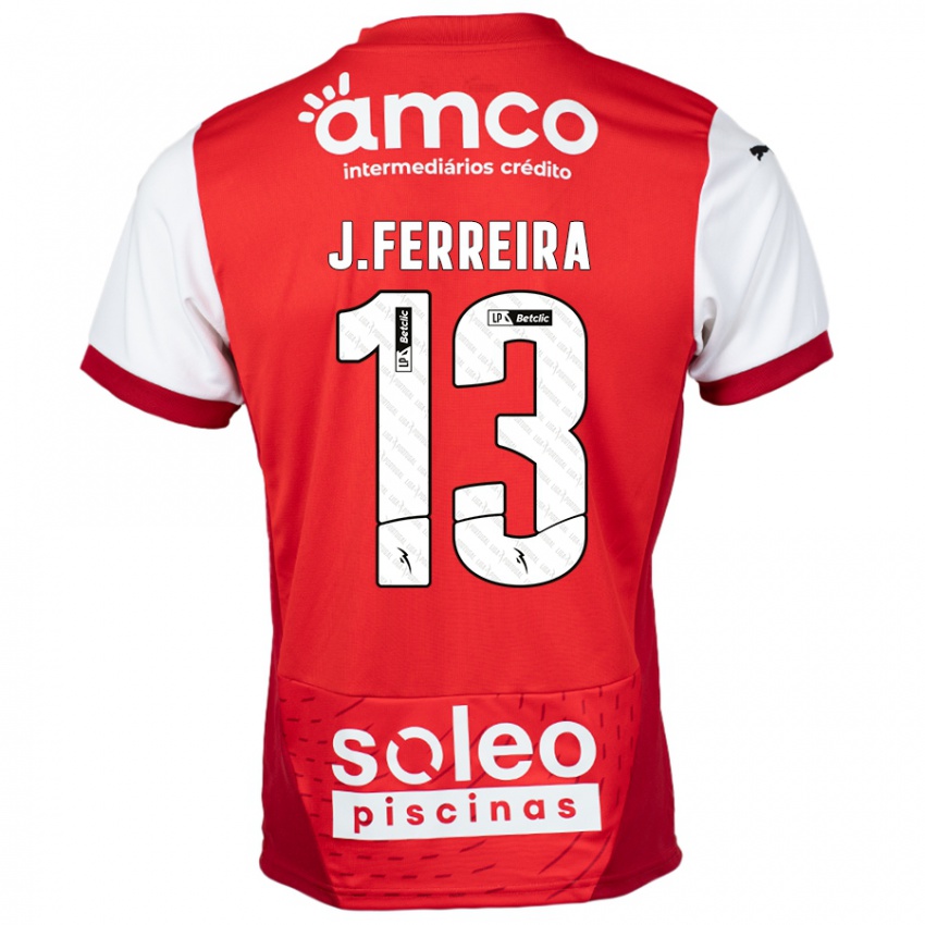 Kinderen João Ferreira #13 Rood Wit Thuisshirt Thuistenue 2024/25 T-Shirt