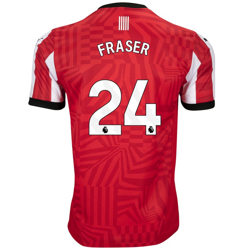 Kinderen Ryan Fraser #24 Rood Wit Thuisshirt Thuistenue 2024/25 T-Shirt