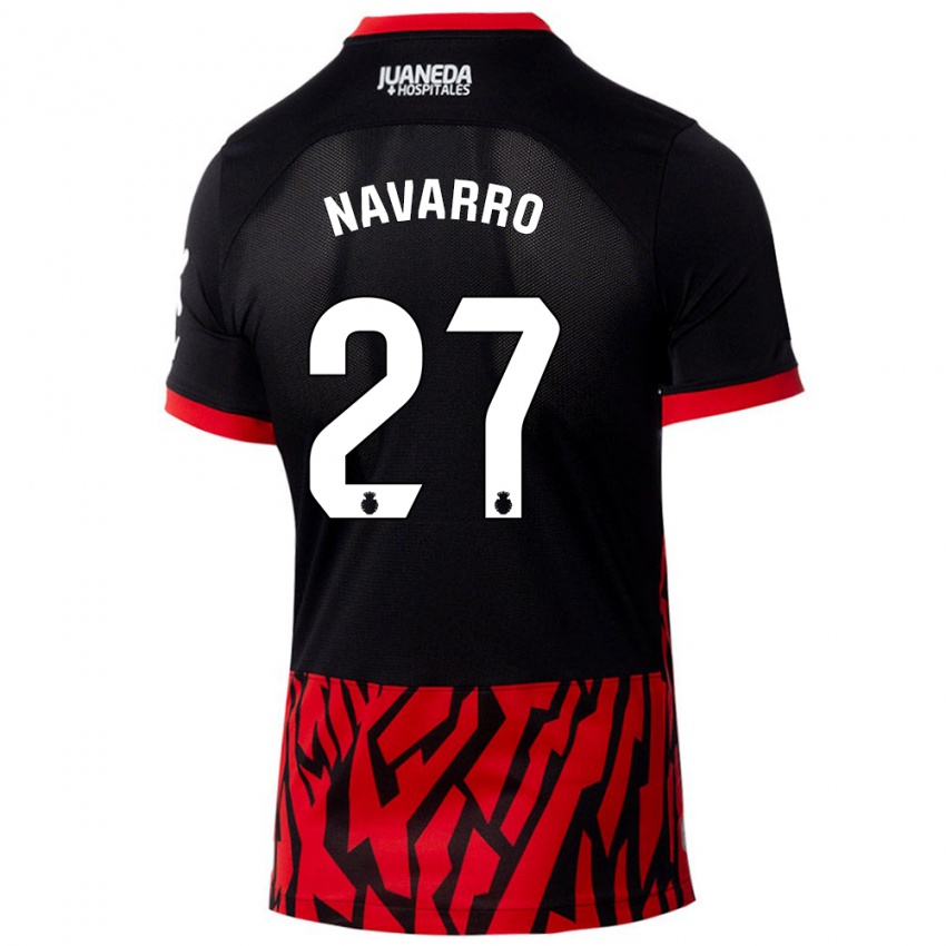 Kinderen Robert Navarro #27 Zwart Rood Thuisshirt Thuistenue 2024/25 T-Shirt