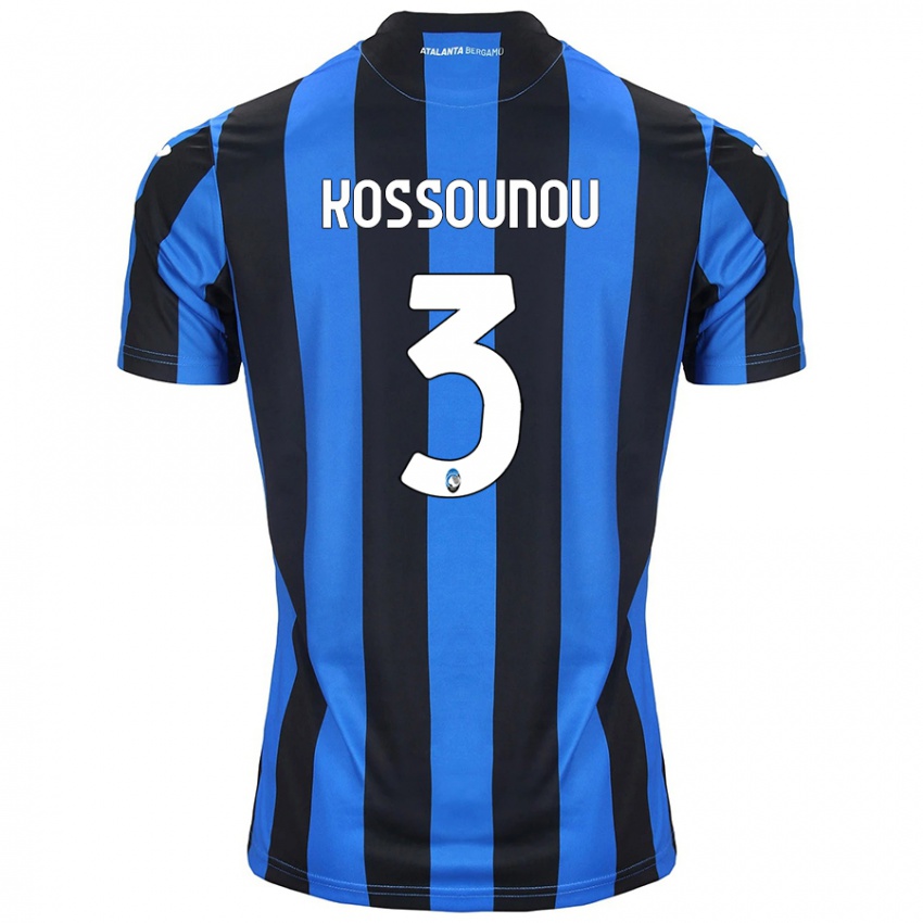 Kinderen Odilon Kossounou #3 Blauw Zwart Thuisshirt Thuistenue 2024/25 T-Shirt