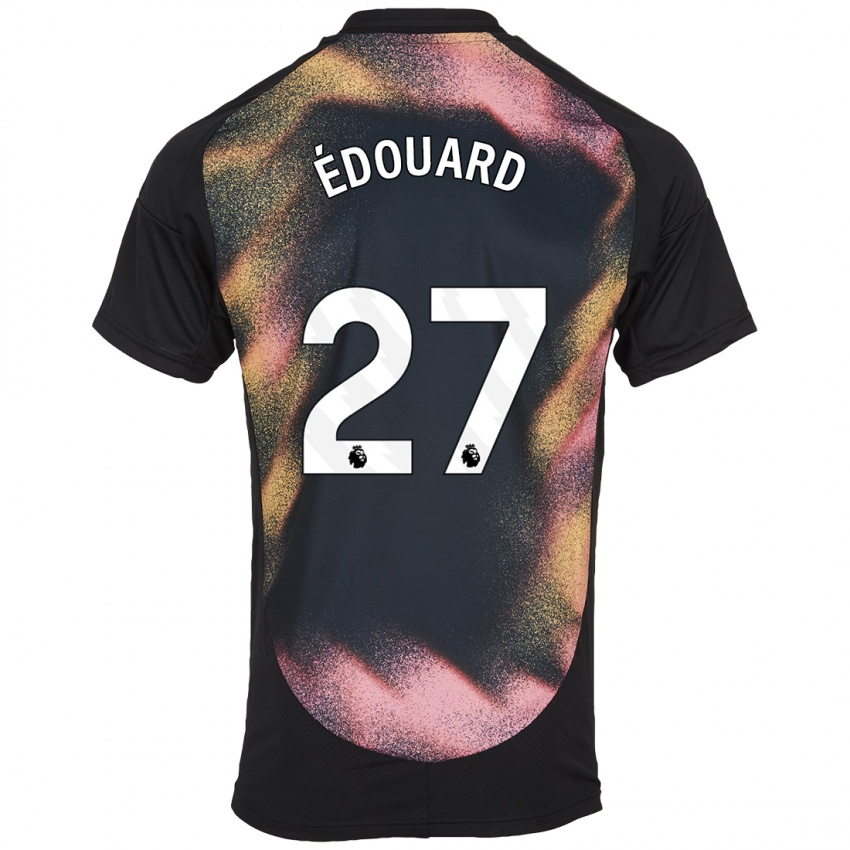 Kinderen Odsonne Edouard #27 Zwart Wit Uitshirt Uittenue 2024/25 T-Shirt