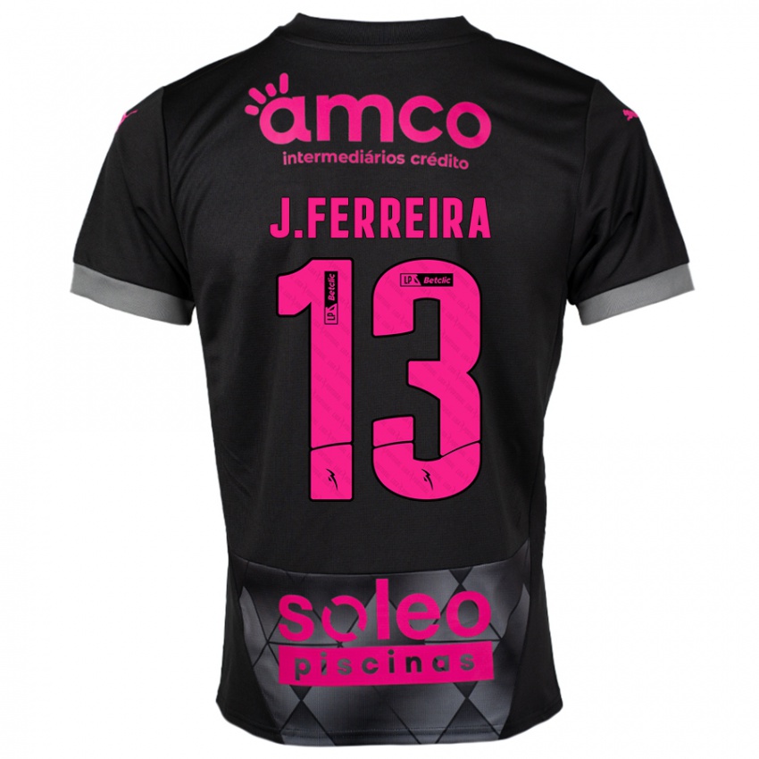 Kinderen João Ferreira #13 Zwart Roze Uitshirt Uittenue 2024/25 T-Shirt