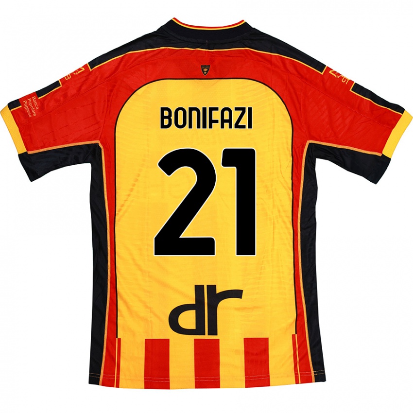 Kinderen Kevin Bonifazi #21 Geel Rood Thuisshirt Thuistenue 2024/25 T-Shirt