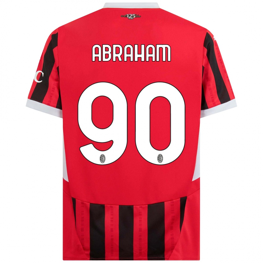 Kinderen Tammy Abraham #90 Rood Zwart Thuisshirt Thuistenue 2024/25 T-Shirt