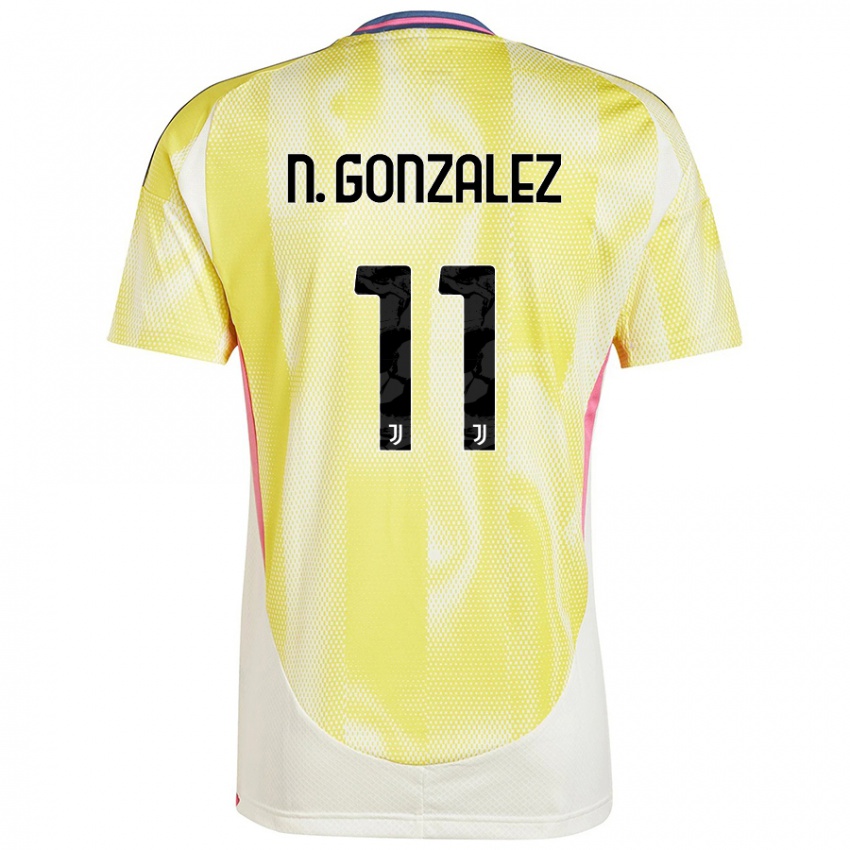 Kinderen Nicolás González #11 Zonnig Geel Uitshirt Uittenue 2024/25 T-Shirt