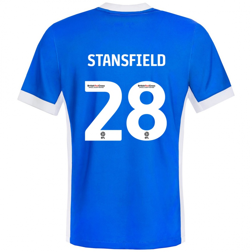 Kinderen Jay Stansfield #28 Blauw Wit Thuisshirt Thuistenue 2024/25 T-Shirt