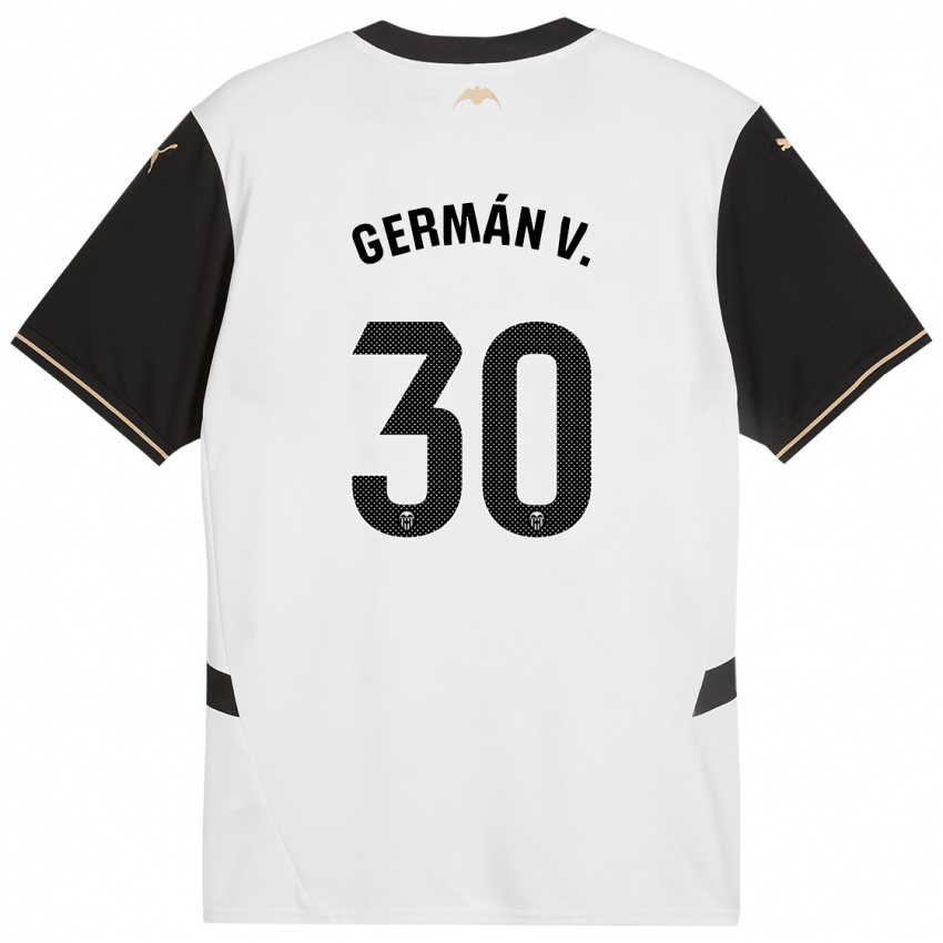 Heren German Valera #30 Wit Zwart Thuisshirt Thuistenue 2024/25 T-Shirt