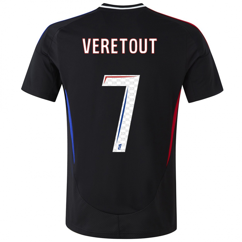 Heren Jordan Veretout #7 Zwart Uitshirt Uittenue 2024/25 T-Shirt