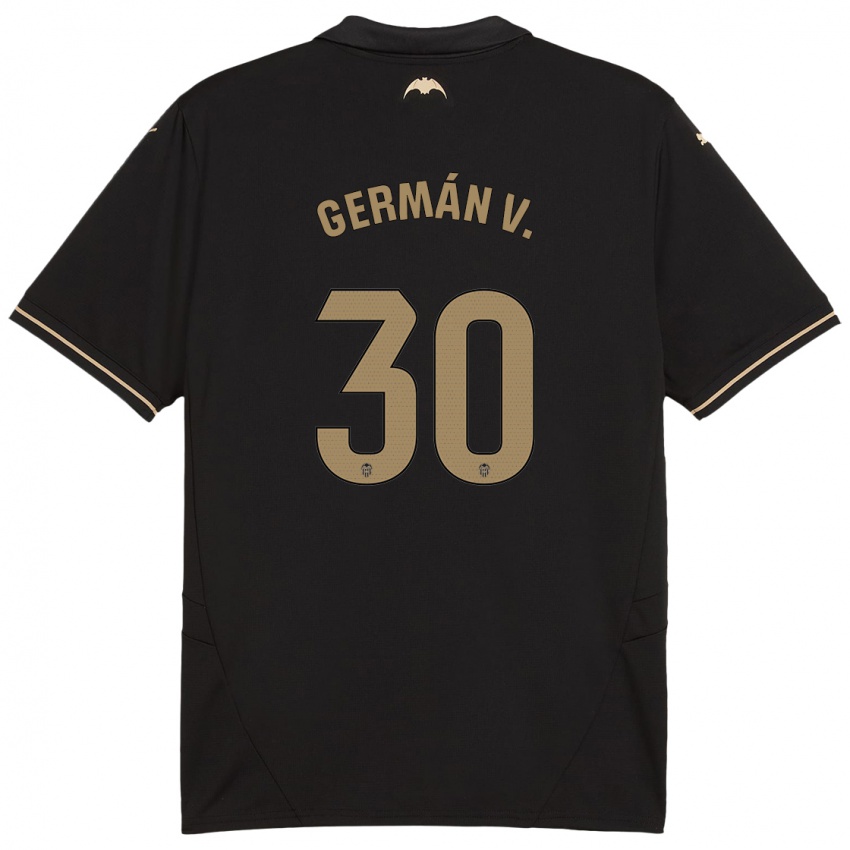 Heren German Valera #30 Zwart Uitshirt Uittenue 2024/25 T-Shirt