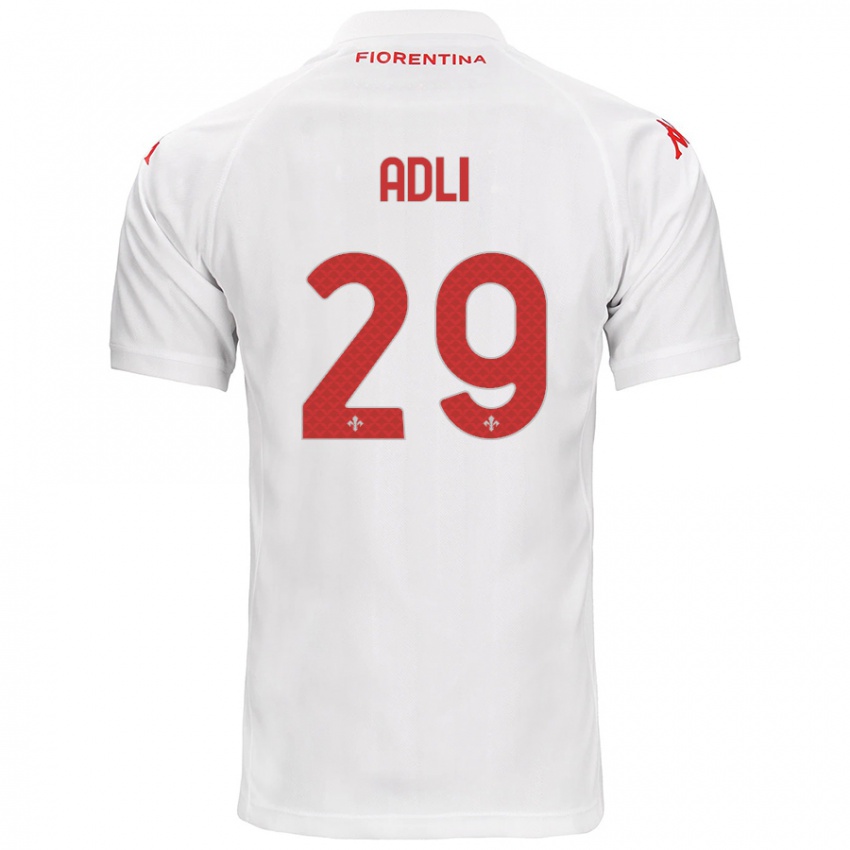 Heren Yacine Adli #29 Wit Uitshirt Uittenue 2024/25 T-Shirt