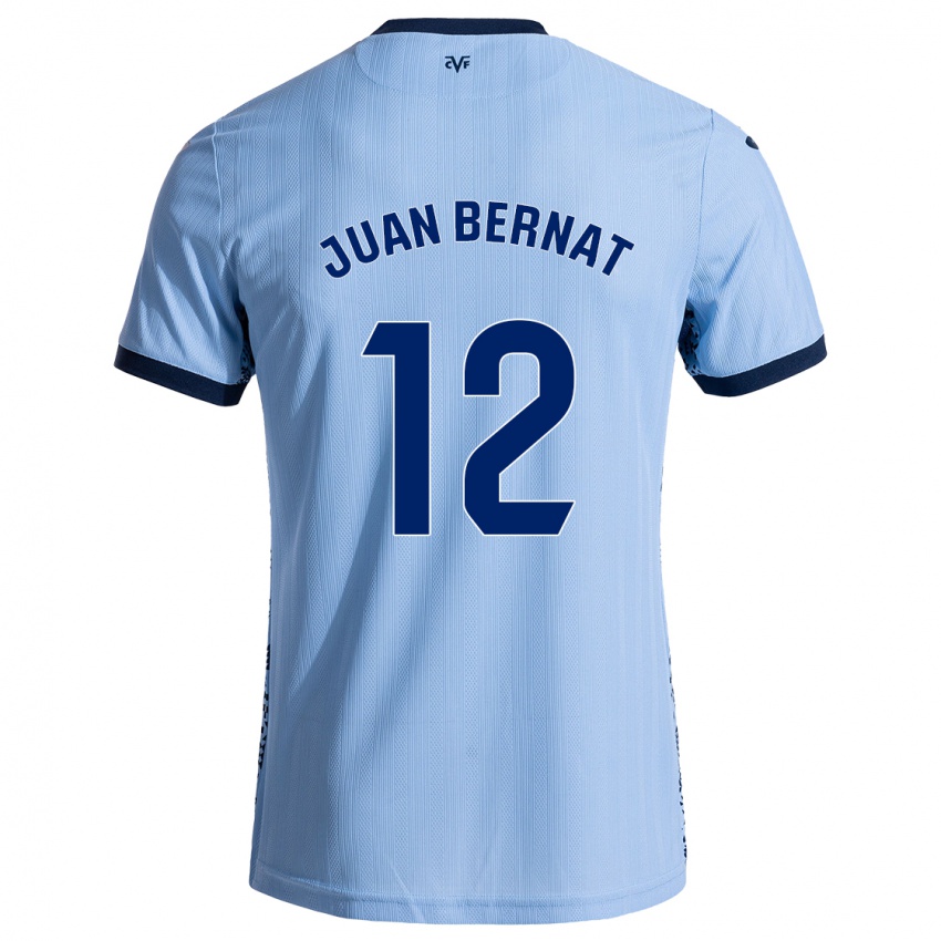 Heren Juan Bernat #12 Hemelsblauw Uitshirt Uittenue 2024/25 T-Shirt