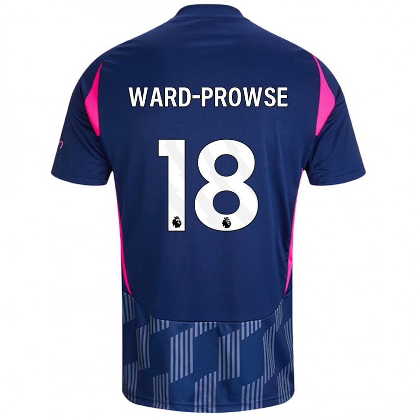 Heren James Ward-Prowse #18 Koningsblauw Roze Uitshirt Uittenue 2024/25 T-Shirt