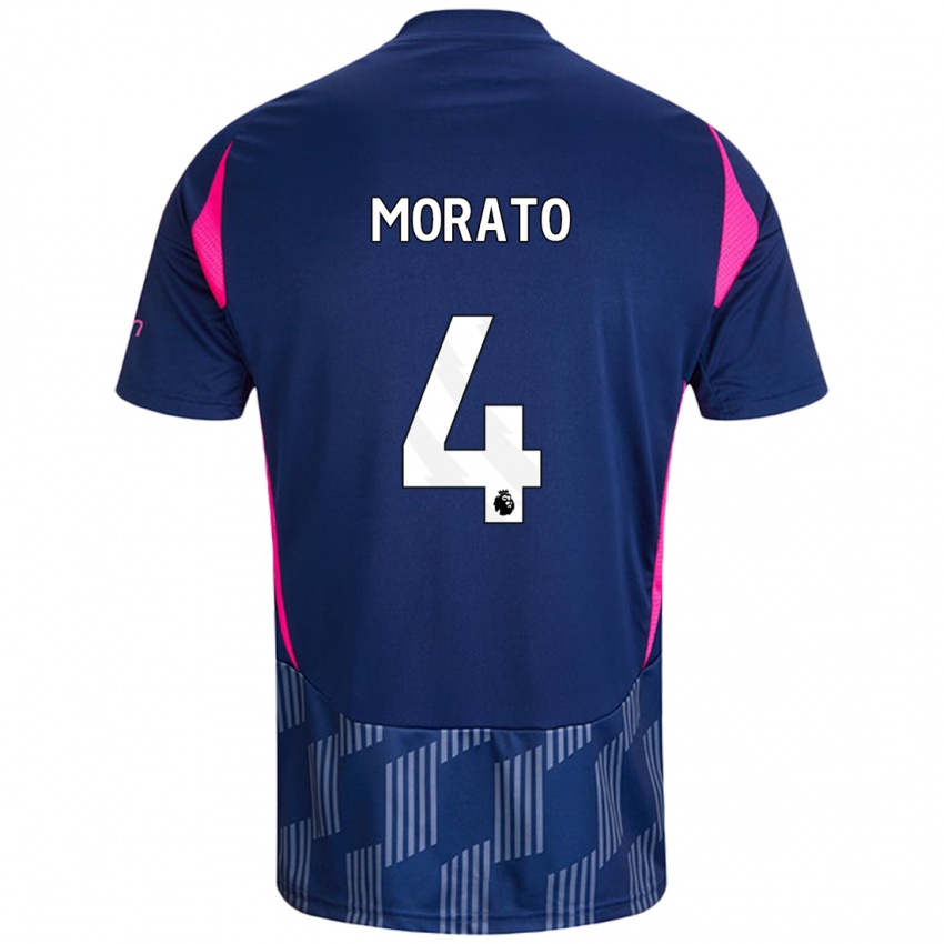 Heren Morato #4 Koningsblauw Roze Uitshirt Uittenue 2024/25 T-Shirt