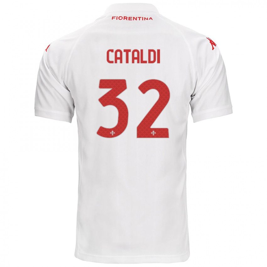 Heren Danilo Cataldi #32 Wit Uitshirt Uittenue 2024/25 T-Shirt