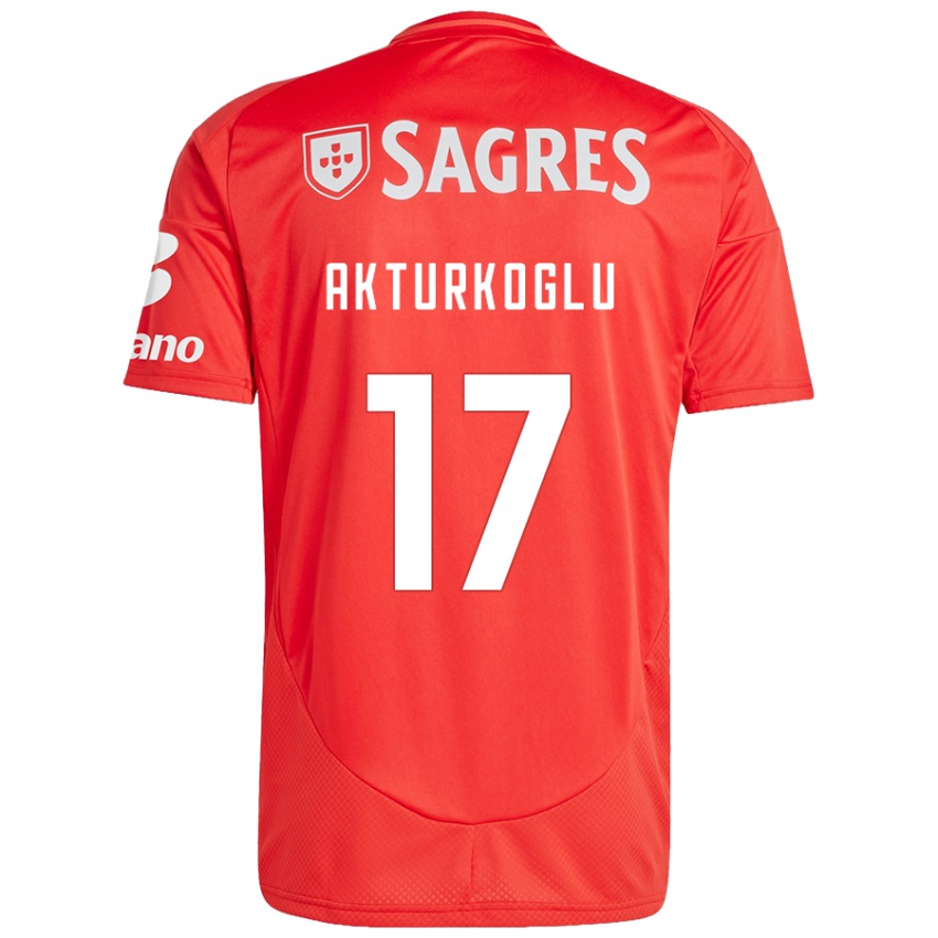 Heren Kerem Aktürkoğlu #17 Rood Wit Thuisshirt Thuistenue 2024/25 T-Shirt