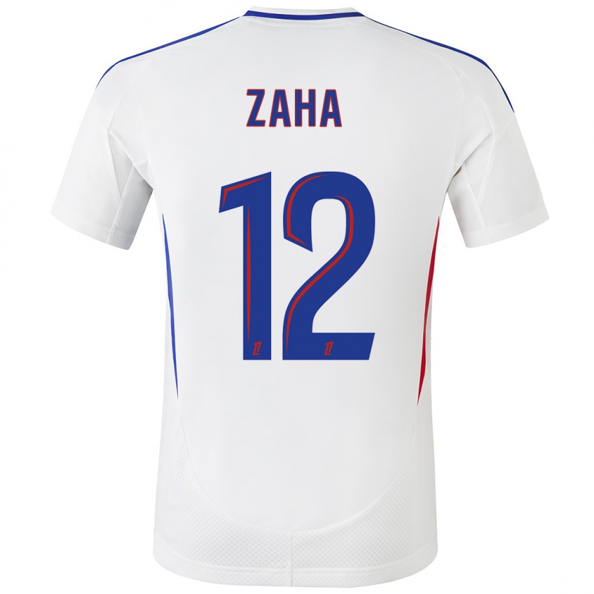 Heren Wilfried Zaha #12 Wit Blauw Thuisshirt Thuistenue 2024/25 T-Shirt