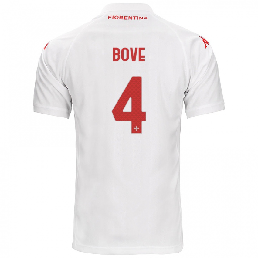 Heren Edoardo Bove #4 Wit Uitshirt Uittenue 2024/25 T-Shirt